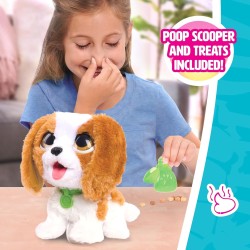 Just Play Peluche interattivo di Cavalier King Charles Spaniel furReal Poop-a-Lots, cucciolo di peluche che cammina da 20,3 cm,