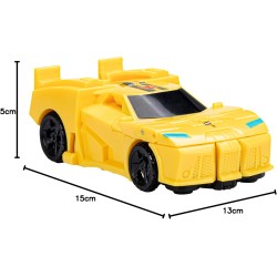 Transformers Hasbro EarthSpark - Action Figure Supereroe di Bumblebee da 10 cm, Conversione in 1 Passaggio, Personaggio Robot, 