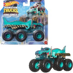 Hot Wheels HWN86 Monster Trucks – Grandi Tir, camion die-cast 1:64 con 6 ruote (Un modello a sorpresa tra stili assortiti), può