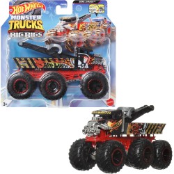 Hot Wheels HWN86 Monster Trucks – Grandi Tir, camion die-cast 1:64 con 6 ruote (Un modello a sorpresa tra stili assortiti), può