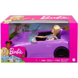 Mattel - Barbie HBY29 - Bambola con decapottabile viola