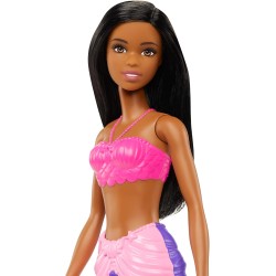 Mattel - Barbie Fantasía Bambola sirena viola e rosa