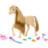 Mattel - Barbie - HXJ36 Pony Tornado, cavallo con lunga criniera da acconciare e pettinare e accessori, ispirato alla serie Net
