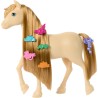Mattel - Barbie - HXJ36 Pony Tornado, cavallo con lunga criniera da acconciare e pettinare e accessori, ispirato alla serie Net