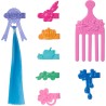Mattel - Barbie - HXJ36 Pony Tornado, cavallo con lunga criniera da acconciare e pettinare e accessori, ispirato alla serie Net