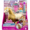 Mattel - Barbie - HXJ36 Pony Tornado, cavallo con lunga criniera da acconciare e pettinare e accessori, ispirato alla serie Net