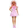 Mattel - Barbie HYY94 - Bambola Fashionistas n. 238, con capelli rosa pastello, abito con corpetto con rosa, fermaglio con perl