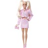 Mattel - Barbie JJN69 - Deluxe Style n. 9, bambola dai capelli biondi con outfit in denim rosa, giacca e gonna coordinate con a