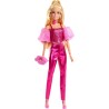 Mattel - Barbie JFP40 - Deluxe Style n. 5, bambola con abito rosa metallizzato e capelli biondi, top a corsetto scintillante e