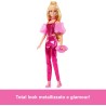 Mattel - Barbie JFP40 - Deluxe Style n. 5, bambola con abito rosa metallizzato e capelli biondi, top a corsetto scintillante e