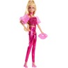 Mattel - Barbie JFP40 - Deluxe Style n. 5, bambola con abito rosa metallizzato e capelli biondi, top a corsetto scintillante e