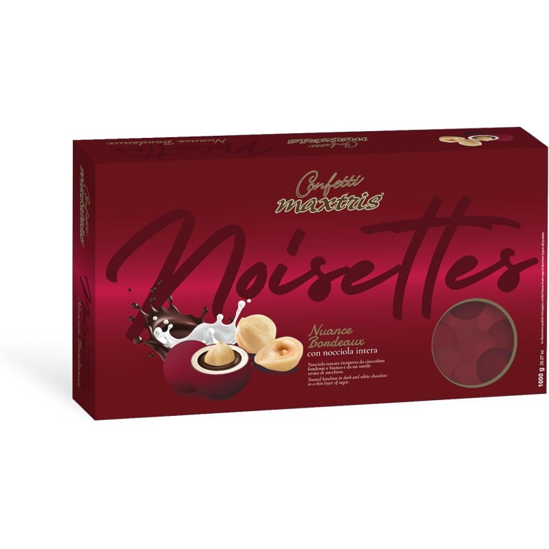 MAXTRIS Confetti Noisettes Nuance Bordeaux, scatola 1 kg, MAX0099