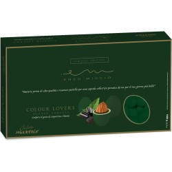 MAXTRIS Confetti Enzo Miccio Ciocomandorla gusto Liquirizia e Menta Nuance Foresta, scatola 1 kg, MAX0100