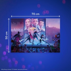 Clementoni Puzzle 1000 Pezzi per Adulti e Ragazzi, Illustrazione con Tema K-pop Demon Hunters, Idea Regalo, Made in Italy, 70x5