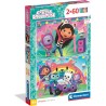 Clementoni - Puzzle per Bambini 2x60 Pezzi Supercolor, per Bambini 4+ Anni, Illustrazione con Personaggi dal Cartone Gabby Doll