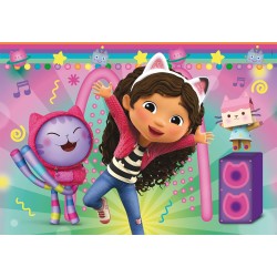 Clementoni - Puzzle per Bambini 2x60 Pezzi Supercolor, per Bambini 4+ Anni, Illustrazione con Personaggi dal Cartone Gabby Doll