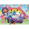 Clementoni - Puzzle per Bambini 2x60 Pezzi Supercolor, per Bambini 4+ Anni, Illustrazione con Personaggi dal Cartone Gabby Doll