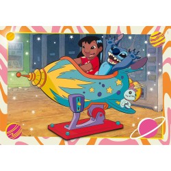 Clementoni - Puzzle per Bambini 2x60 Pezzi Supercolor, per Bambini 4+ Anni, Illustrazione Disney Stitch, Idea Regalo, Made in I