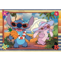 Clementoni - Puzzle per Bambini 2x60 Pezzi Supercolor, per Bambini 4+ Anni, Illustrazione Disney Stitch, Idea Regalo, Made in I