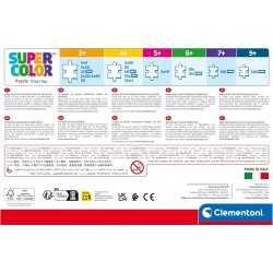 Clementoni - Puzzle per Bambini 2x60 Pezzi Supercolor, per Bambini 4+ Anni, Illustrazione Disney Princess, Idea Regalo, Made in