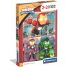 Clementoni - Puzzle per Bambini 2x20 Pezzi Supercolor, 3+ Anni, Illustrazione con Marvel Iron Man and his Awesome Friends, Idea