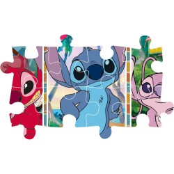 Clementoni - 24029.6 - Disney Stitch Supercolor - 24 Maxi Pezzi, Puzzle Cartoni Animati