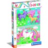 Clementoni - 24754 - Supercolor Puzzle - Unicorno Brilliant - 2x20 Pezzi