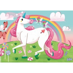 Clementoni - 24754 - Supercolor Puzzle - Unicorno Brilliant - 2x20 Pezzi