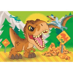 Clementoni - 24810 - Supercolor Puzzle - Jurassic World - 2x20 Pezzi (Include 2 Puzzle Da 20 Pezzi) - Puzzle Bambini 3 Anni, Pu