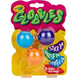 CRAYOLA Globble 3/Pkg-Assorted Colors, Palline col Neon assortite