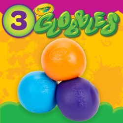 CRAYOLA Globble 3/Pkg-Assorted Colors, Palline col Neon assortite