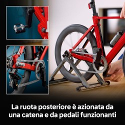 LEGO 11380 Icons Bici da Corsa - Kit Modellismo Fai da Te per Adulti - con Pneumatici in Gomma, Deragliatore e Supporto - Decor