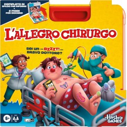 Hasbro Gaming, Allegro Chirurgo, Gioco da Tavolo Elettronico, Ideale per Famiglia e Amici, Include Valigetta Tutto in Uno, per 