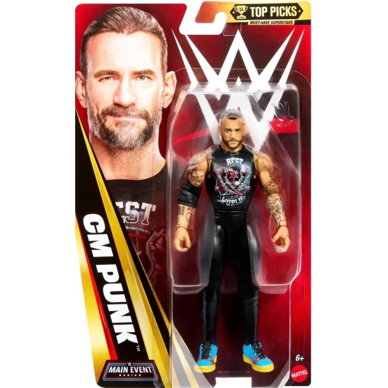 Mattel - WWE Le migliori scelte Main Event Series 2026 Wave 3 CM Punk, JHJ49