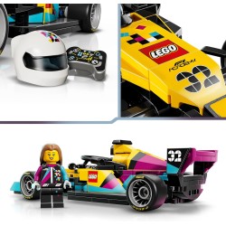 LEGO 77258 Speed Champions Auto da Corsa F1 ACADEMY Giocattolo - Kit Modellismo con Minifigure di Pilota Donna di Formula 1