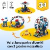LEGO 31389 Creator 3 in 1 Iconica Ruota Panoramica - Parco Giochi Trasformabile in Attrazione a Forma di UFO o in Giostra - Dec