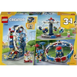 LEGO 31389 Creator 3 in 1 Iconica Ruota Panoramica - Parco Giochi Trasformabile in Attrazione a Forma di UFO o in Giostra - Dec