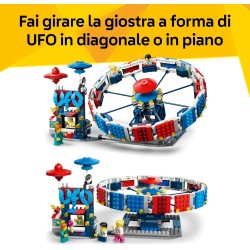 LEGO 31389 Creator 3 in 1 Iconica Ruota Panoramica - Parco Giochi Trasformabile in Attrazione a Forma di UFO o in Giostra - Dec