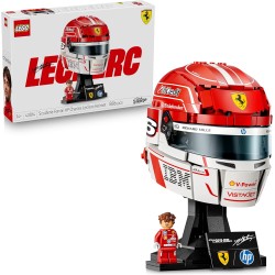 LEGO 43014 Editions Scuderia Ferrari HP Charles Leclerc Helmet - F1 Merchandise - Display Model Kit w/Collectible Minifigure