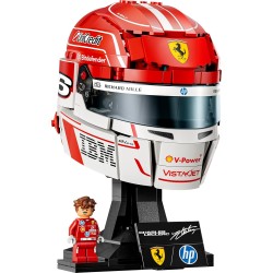 LEGO 43014 Editions Scuderia Ferrari HP Charles Leclerc Helmet - F1 Merchandise - Display Model Kit w/Collectible Minifigure