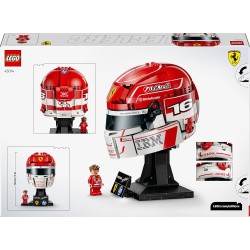 LEGO 43014 Editions Scuderia Ferrari HP Charles Leclerc Helmet - F1 Merchandise - Display Model Kit w/Collectible Minifigure
