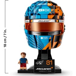 LEGO 43017 Casco di Oscar Piastri MClaren Mastercar F1 Team - F1 Merchandise - Display Model Kit w/Collectible Minifigure