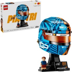 LEGO 43017 Casco di Oscar Piastri MClaren Mastercar F1 Team - F1 Merchandise - Display Model Kit w/Collectible Minifigure