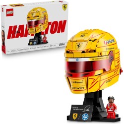 LEGO 43022 Editions Scuderia Ferrari HP Lewis Hamilton Helmet - F1 Merchandise - Display Model Kit w/Collectible Minifigure