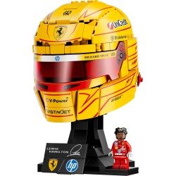 LEGO 43022 Editions Scuderia Ferrari HP Lewis Hamilton Helmet - F1 Merchandise - Display Model Kit w/Collectible Minifigure
