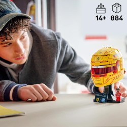 LEGO 43022 Editions Scuderia Ferrari HP Lewis Hamilton Helmet - F1 Merchandise - Display Model Kit w/Collectible Minifigure