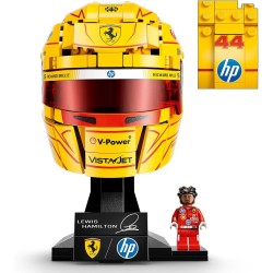 LEGO 43022 Editions Scuderia Ferrari HP Lewis Hamilton Helmet - F1 Merchandise - Display Model Kit w/Collectible Minifigure