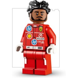 LEGO 43022 Editions Scuderia Ferrari HP Lewis Hamilton Helmet - F1 Merchandise - Display Model Kit w/Collectible Minifigure
