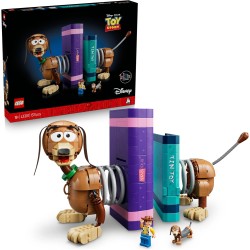 LEGO | 43301 Disney Pixar Fermalibri di Slinky Toy Story - Reggi Libri per Libreria - Decorazione con Minifigure di Woody e Fig