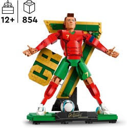 LEGO 43016 Editions Cristiano Ronaldo – Leggenda del Calcio Giocattolo - Kit Modellismo Action Figure 3D da Esposizione - Decor